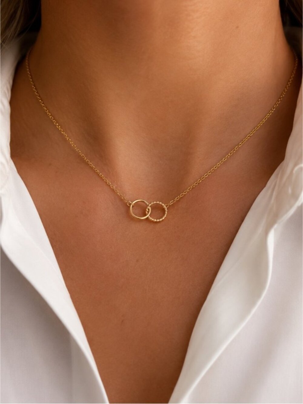 New! Gold Petite Link Necklace (3026) NWOT